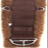 CHALLENGER 32" Western Brown Nylon Webbed Straight Rear Flank Saddle Cinch Fleece 97126BR-32 view 2