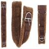 CHALLENGER 30" Western Brown Nylon Webbed Straight Rear Flank Saddle Cinch Fleece 97126BR-30 view 1
