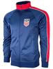 Icon Sports Officially Licensed U.S. Soccer Full Zip Up Active Adult Training Soccer Track Jacket | Navy, Medium view 1