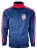 Icon Sports Officially Licensed U.S. Soccer Full Zip Up Active Adult Training Soccer Track Jacket | Navy, Medium view 2