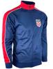Icon Sports Officially Licensed U.S. Soccer Full Zip Up Active Adult Training Soccer Track Jacket | Navy, Medium view 3