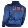 Icon Sports Officially Licensed U.S. Soccer Full Zip Up Active Adult Training Soccer Track Jacket | Navy/Red, Medium view 3