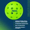 PCKL Optic Speed Pickleball Balls | Choose Indoor or Outdoor Pickleballs | USAPA Tournament Aproved | 4 Pack Crack-Resistant (Outdoor Neon Green) view 2