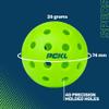 PCKL Optic Speed Pickleball Balls | Choose Indoor or Outdoor Pickleballs | USAPA Tournament Aproved | 4 Pack Crack-Resistant (Outdoor Neon Green) view 3