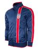 Icon Sports Officially Licensed U.S. Soccer Full Zip Up Active Adult Training Soccer Track Jacket | Navy/Red, Small view 1
