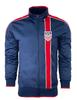 Icon Sports Officially Licensed U.S. Soccer Full Zip Up Active Adult Training Soccer Track Jacket | Navy/Red, Small view 2