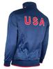 Icon Sports Officially Licensed U.S. Soccer Full Zip Up Active Adult Training Soccer Track Jacket | Navy/Red, Small view 3