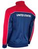 Icon Sports Officially Licensed U.S. Soccer Full Zip Up Active Adult Training Soccer Track Jacket | Navy, Large view 4