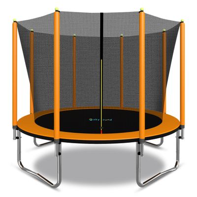 SkyBound Trampoline with Safety Enclosure Net - 10ft 12ft 14ft 15ft 16ft Large Outdoor Backyard ASTM Approved Trampolines for Kids & Adults - Heavy Duty Trampolines - Outdoor High Jump Play Trampoline