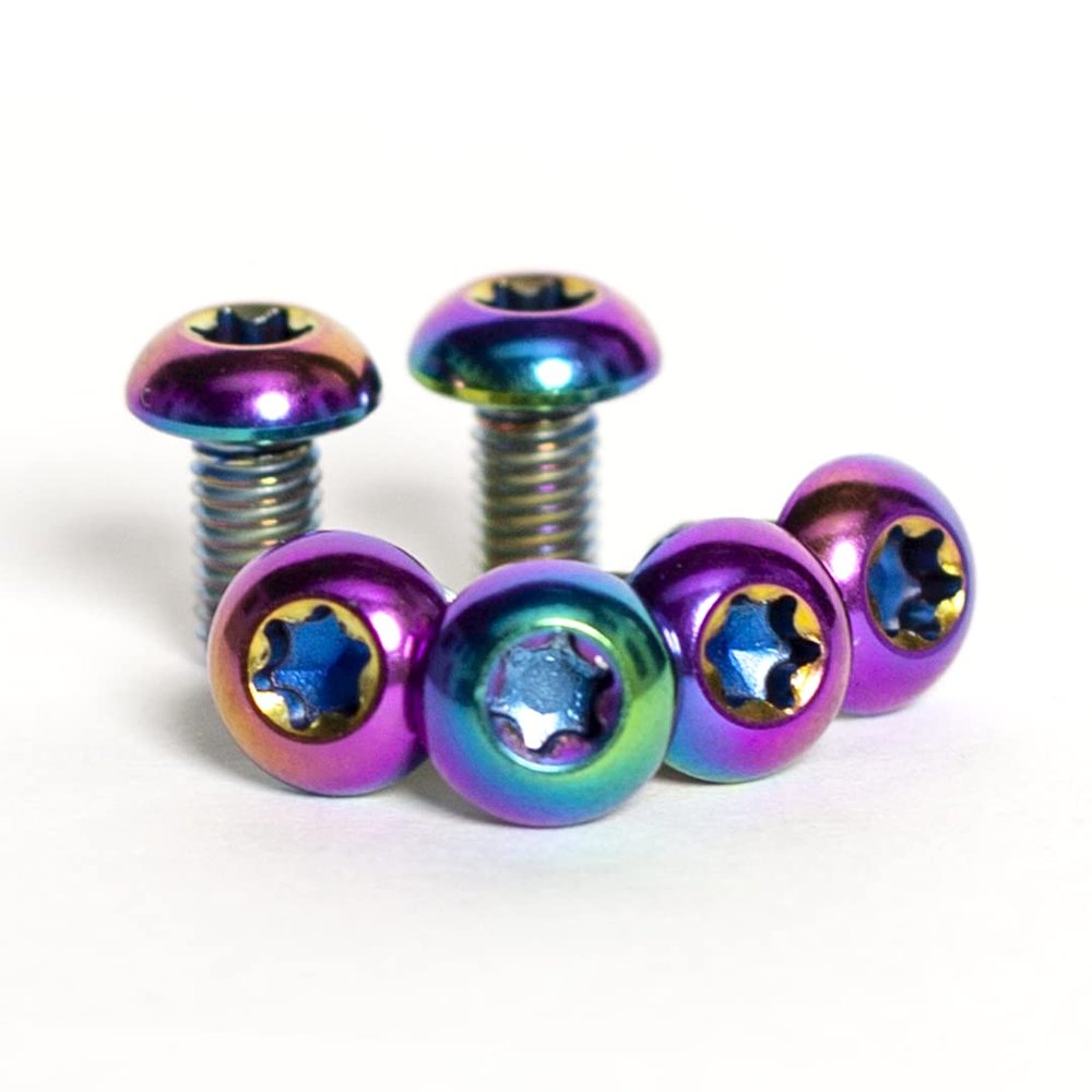 Trail One Components Titanium Rotor Bolts Upgrade Kit - Rainbow (12 Peice)