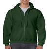 Gildan Adult Fleece Zip Hooded Sweatshirt, Style G18600 Forest Green, XL view 1