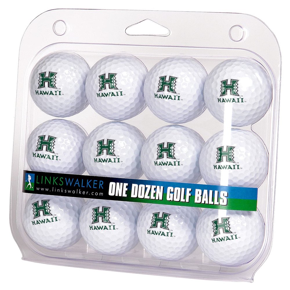 LinksWalker Hawaii Warriors Golf Balls Gift Pack 12 2-Piece Regulation Size Balls
