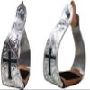 CHALLENGER Horse Horse Saddle Stirrups Western Aluminium Twisted Engraved Rhinestone Cross 51189TR view 1