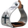 CHALLENGER Horse Horse Saddle Stirrups Western Aluminium Twisted Engraved Rhinestone Cross 51189TR view 2