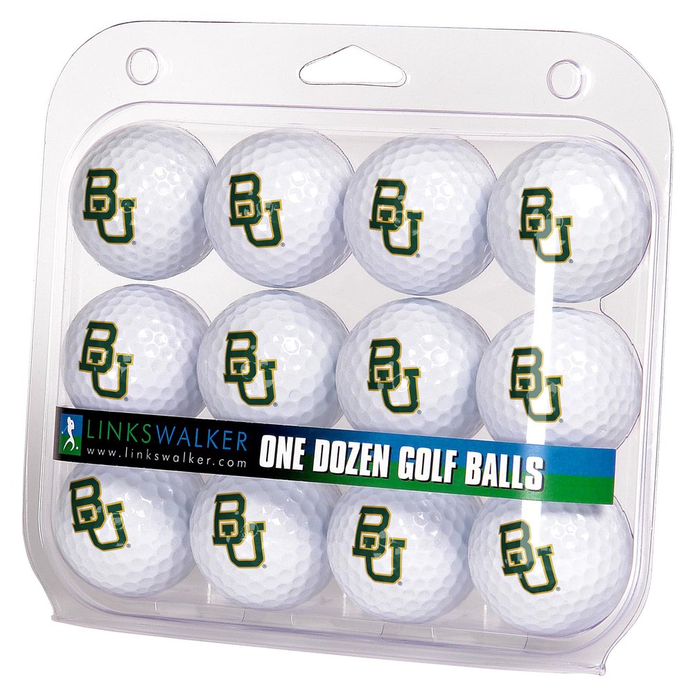 LinksWalker Baylor Bears Golf Balls Gift Pack 12 2-Piece Regulation Size Balls