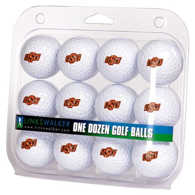 LinksWalker Oklahoma State Cowboys Golf Balls Gift Pack 12 2-Piece Regulation Size Balls