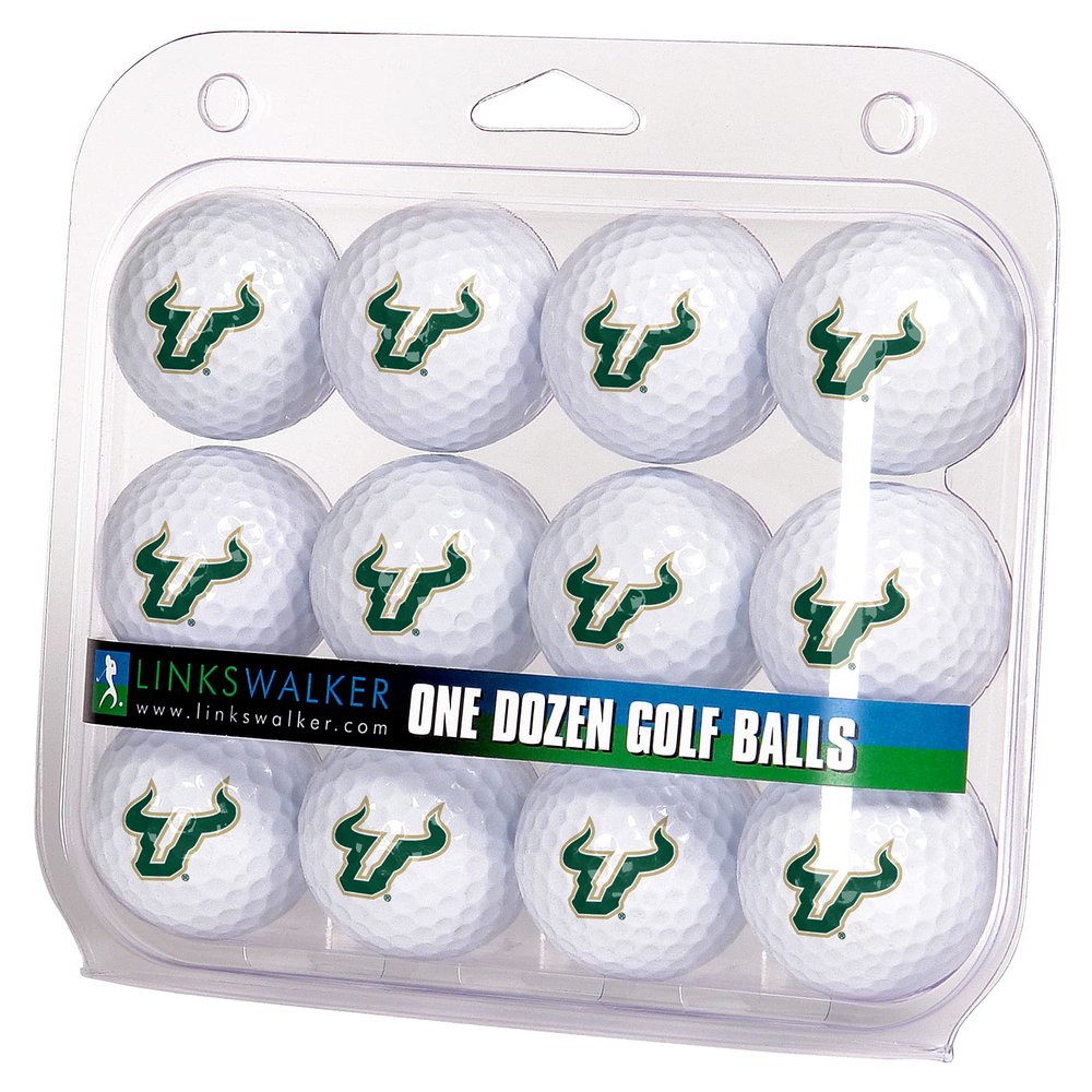 LinksWalker South Florida Bulls Golf Balls Gift Pack 12 2-Piece Regulation Size Balls