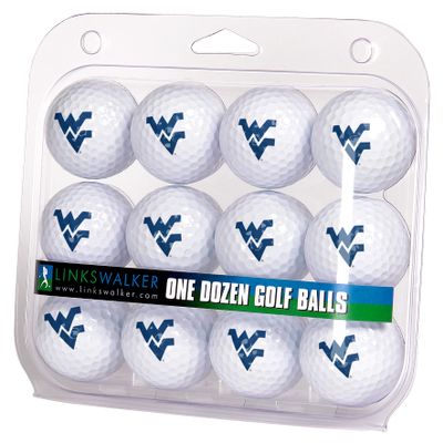 LinksWalker West Virginia Mountaineers Golf Balls Gift Pack 12 2-Piece Regulation Size Balls