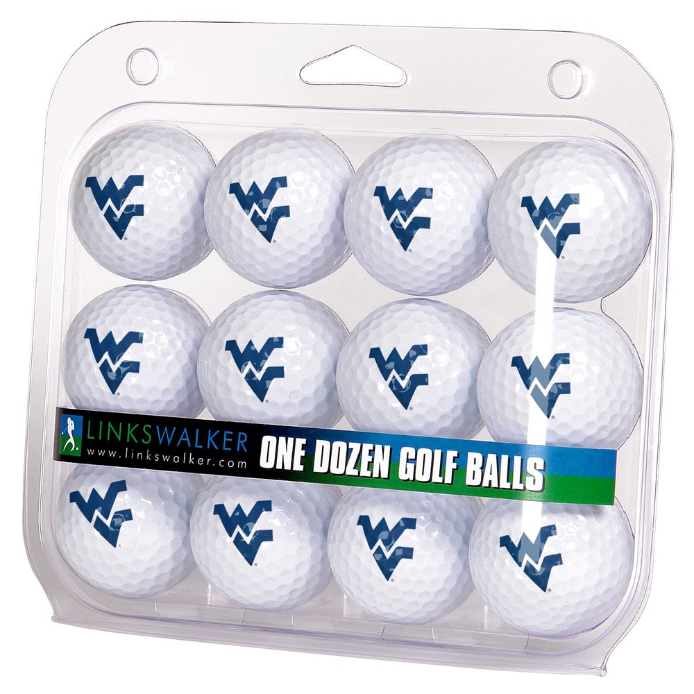 LinksWalker West Virginia Mountaineers Golf Balls Gift Pack 12 2-Piece Regulation Size Balls