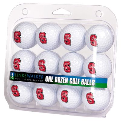 LinksWalker NC State Wolfpack Golf Balls Gift Pack 12 2-Piece Regulation Size Balls