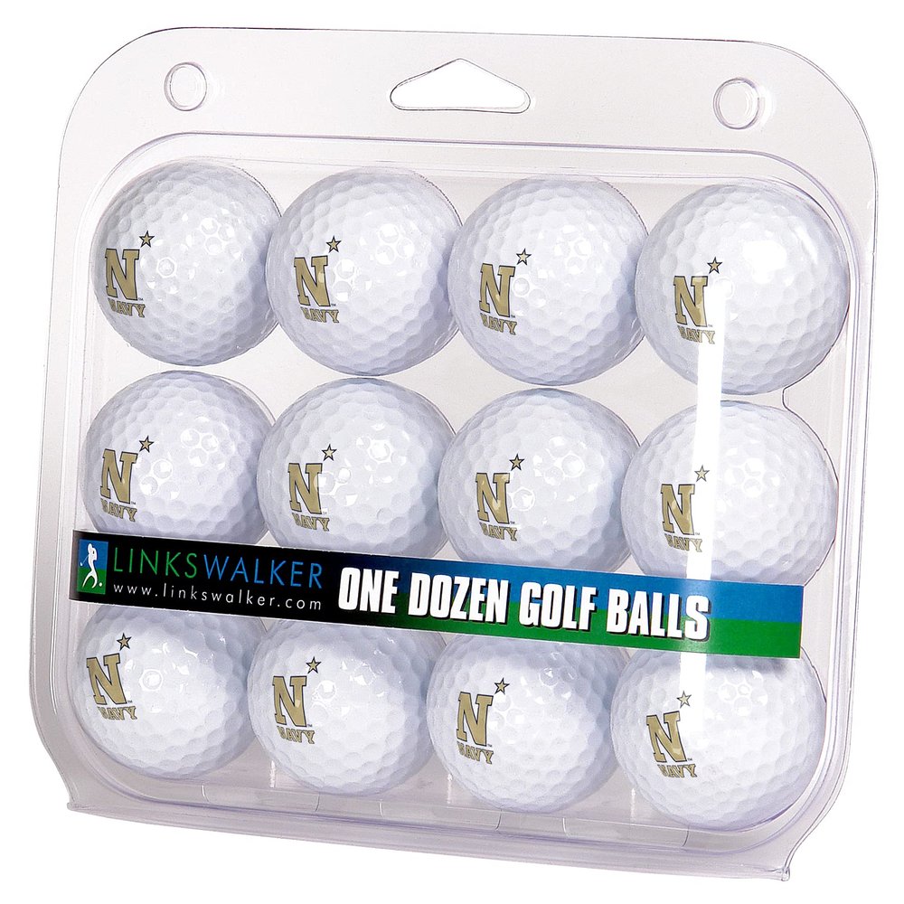 LinksWalker Naval Academy Midshipmen Golf Balls Gift Pack 12 2-Piece Regulation Size Balls