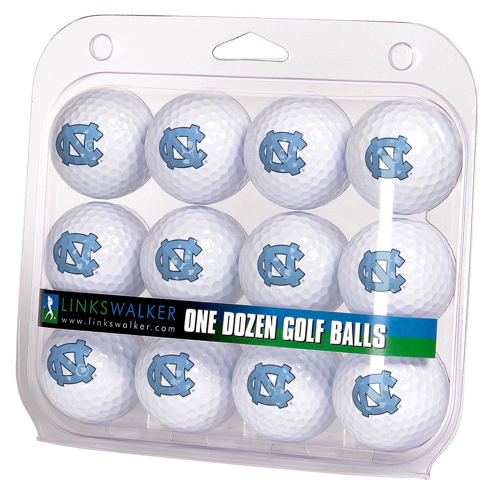 LinksWalker North Carolina Tar Heels Golf Balls Gift Pack 12 2-Piece Regulation Size Balls