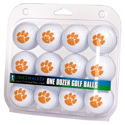 LinksWalker Clemson Tigers Golf Balls Gift Pack 12 2-Piece Regulation Size Balls