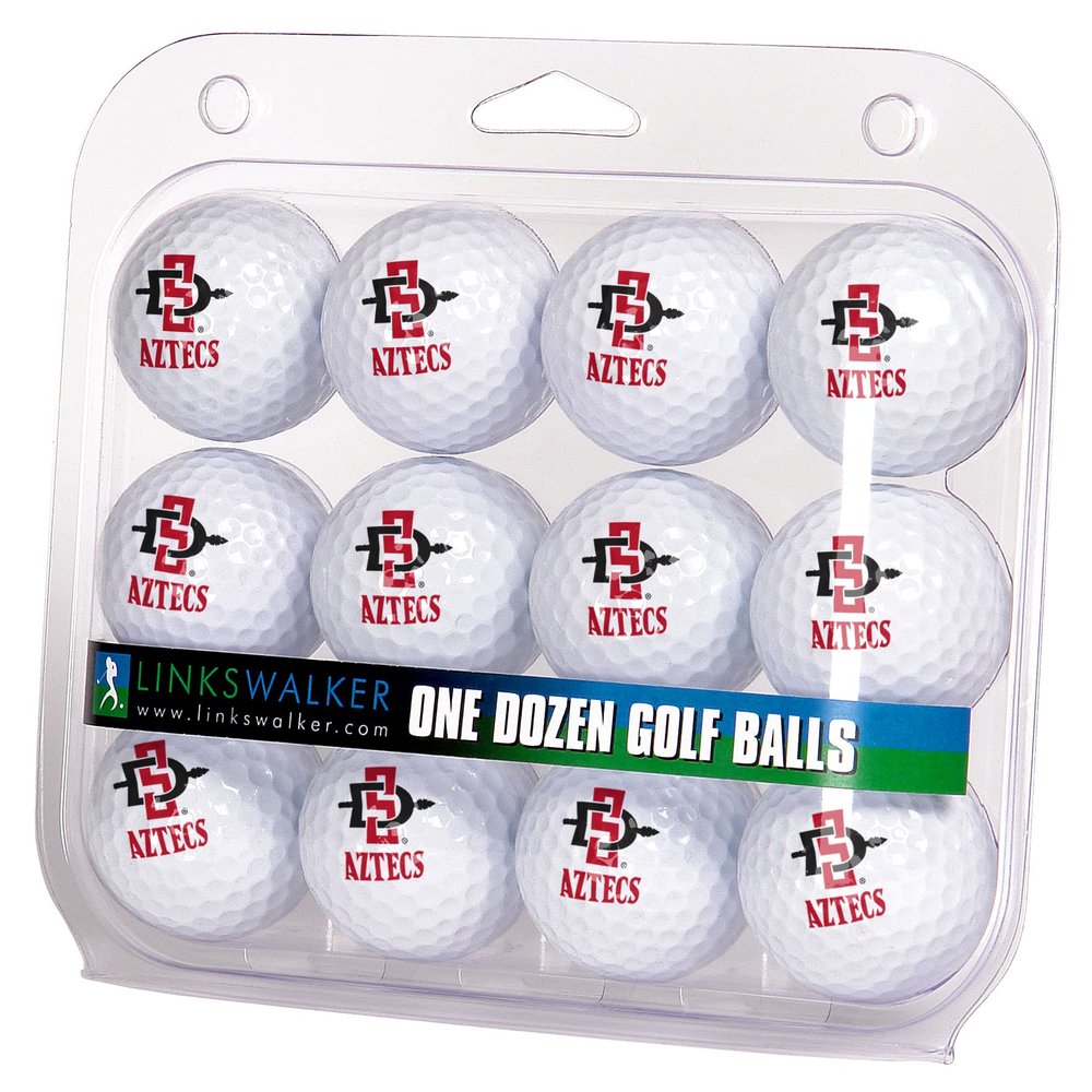 LinksWalker San Diego State Aztecs Golf Balls Gift Pack 12 2-Piece Regulation Size Balls