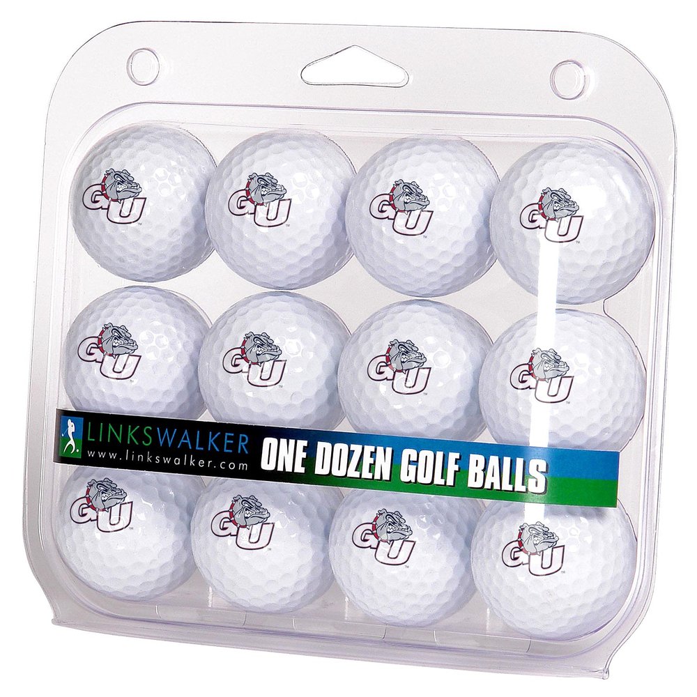 LinksWalker Gonzaga Bulldogs Golf Balls Gift Pack 12 2-Piece Regulation Size Balls