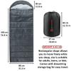 Alpine Swiss 0C (32F) Sleeping Bag Lightweight Waterproof with Compression Sack Adults All Seasons Camping Hiking Backpacking Travel Outdoor Indoor Gray view 2