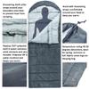 Alpine Swiss 0C (32F) Sleeping Bag Lightweight Waterproof with Compression Sack Adults All Seasons Camping Hiking Backpacking Travel Outdoor Indoor Gray view 3