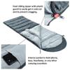 Alpine Swiss 0C (32F) Sleeping Bag Lightweight Waterproof with Compression Sack Adults All Seasons Camping Hiking Backpacking Travel Outdoor Indoor Gray view 4