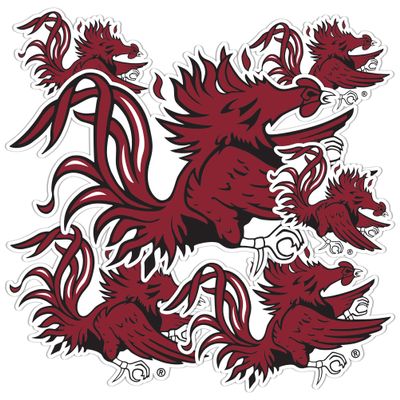 Desert Cactus University of South Carolina Sticker Gamecocks USC Cocky Vinyl Decals Laptop Water Bottle Car Scrapbook Sheet T3 (Type 3-2)