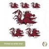 Desert Cactus University of South Carolina Sticker Gamecocks USC Cocky Vinyl Decals Laptop Water Bottle Car Scrapbook Sheet T3 (Type 3-2) view 4