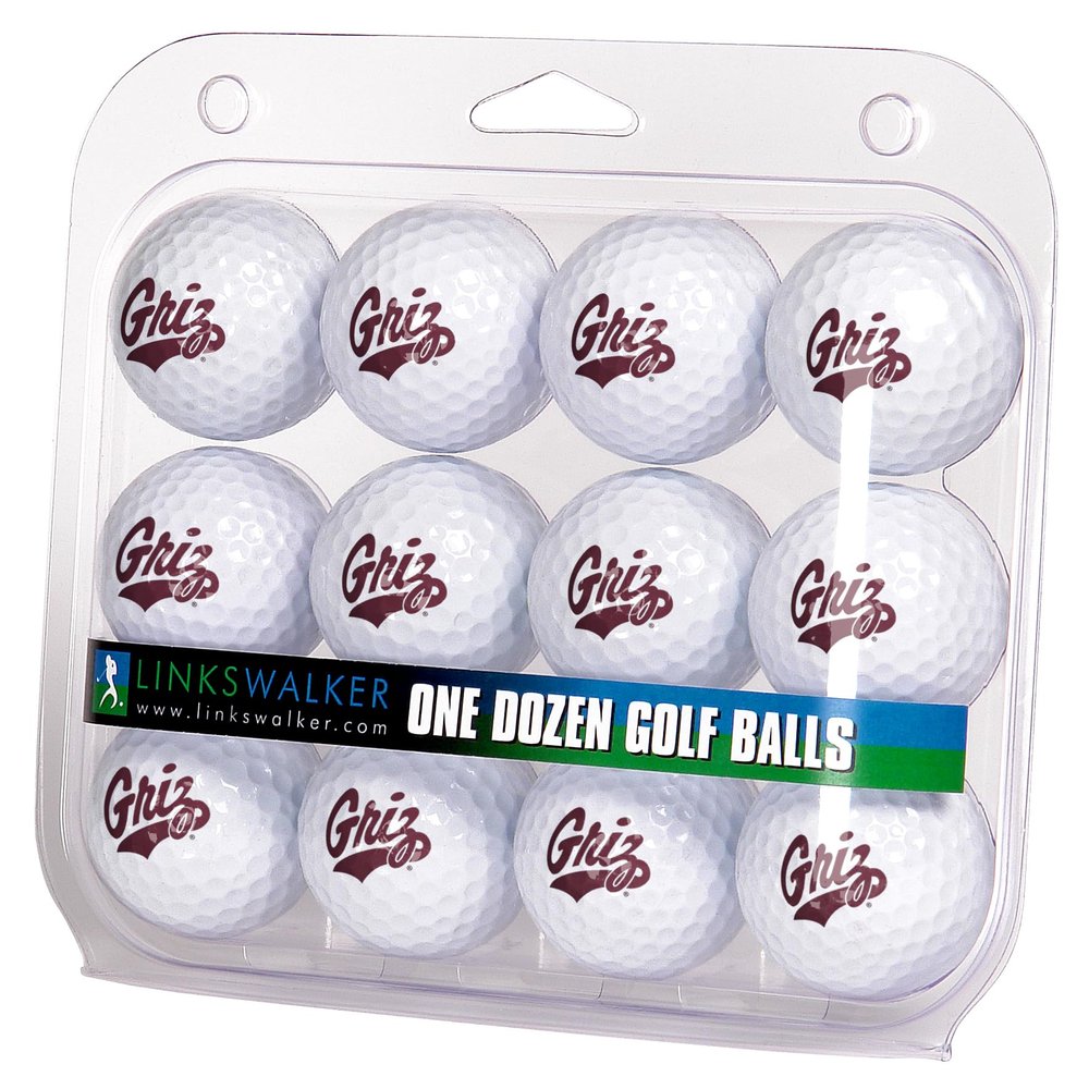 LinksWalker Montana Grizzlies Golf Balls Gift Pack 12 2-Piece Regulation Size Balls