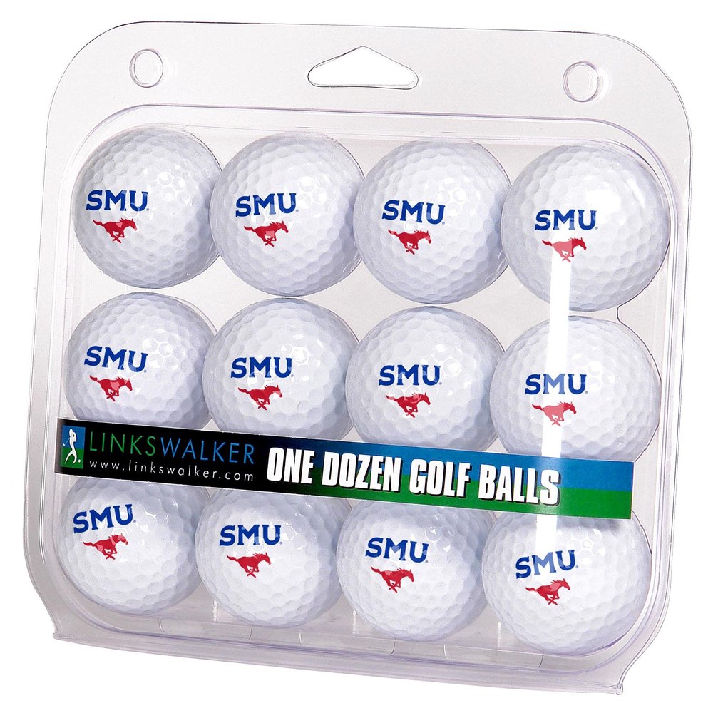LinksWalker Southern Methodist Mustangs Golf Balls Gift Pack 12 2-Piece Regulation Size Balls