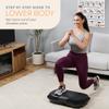 Lifepro Whole Body Vibration Plate Workout Poster - Comprehensive Vibration Plate Exercise Machine Exercise Poster with Training Suggestions & Detailed Instructions in Convenient Workout Chart view 4