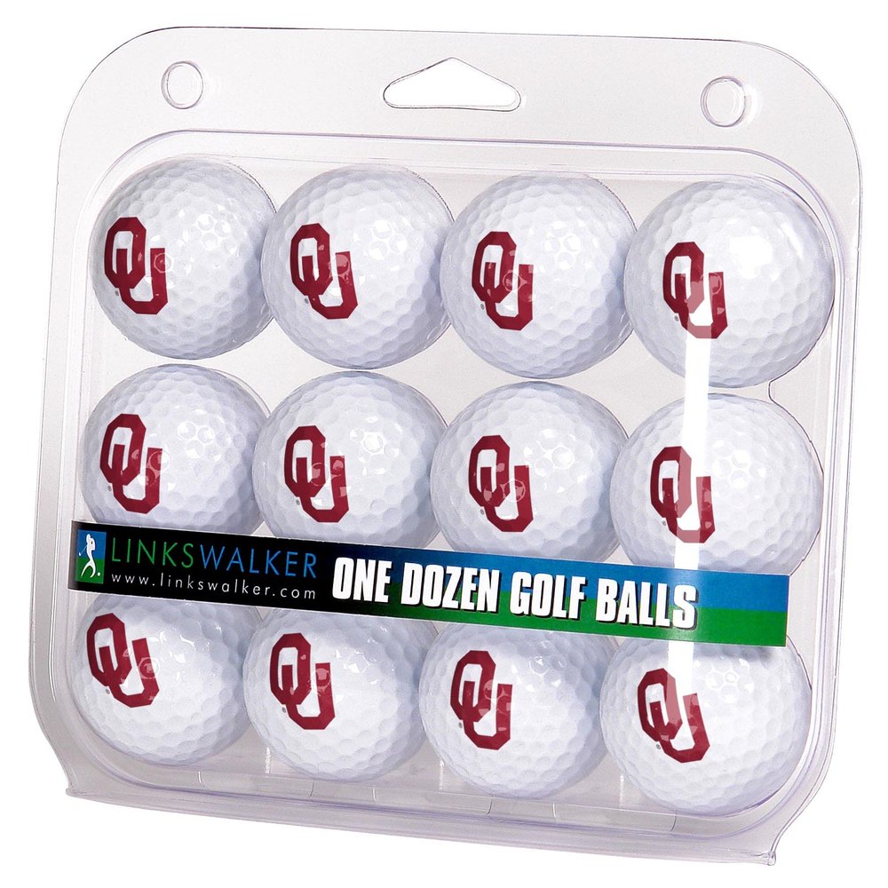 LinksWalker Oklahoma Sooners Golf Balls Gift Pack 12 2-Piece Regulation Size Balls