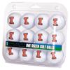 LinksWalker Illinois Fighting Illini Golf Balls Gift Pack 12 2-Piece Regulation Size Balls view 1