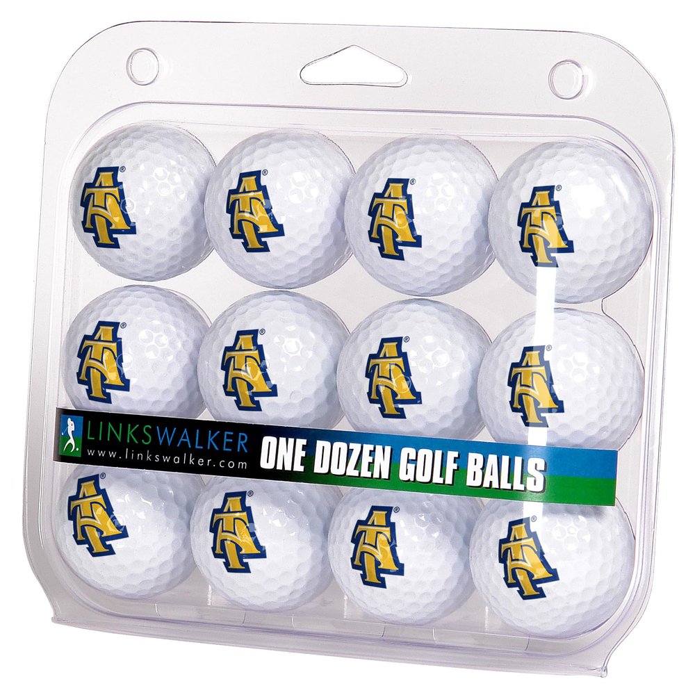 LinksWalker North Carolina A&T Aggies Golf Balls Gift Pack 12 2-Piece Regulation Size Balls