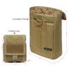 DUOLUDA Tactical Folding Dump Pouch Utility Tool Bag Military Molle Drawstring Ammo Magazine Pouch-EDC Drop Bag for Ammo, Magazines, Range Shooting, Hunting, Outdoor Sports (Khaki) view 2