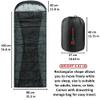 Alpine Swiss 0C (32F) Sleeping Bag Lightweight Waterproof with Compression Sack Adults All Seasons Camping Hiking Backpacking Travel Outdoor Indoor Black Gray view 2