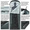 Alpine Swiss 0C (32F) Sleeping Bag Lightweight Waterproof with Compression Sack Adults All Seasons Camping Hiking Backpacking Travel Outdoor Indoor Black Gray view 3
