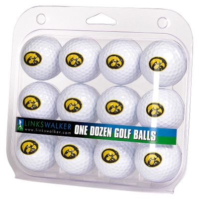 LinksWalker Iowa Hawkeyes Golf Balls Gift Pack 12 2-Piece Regulation Size Balls