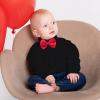 SOBOWO Baby Funeral Outfit Boy Infant Formal Dress Shirt Bodysuit Long Sleeve Button Up One-Piece Romper Jumpsuit Wedding Party 0-24M(18-24 Months, Black) view 4