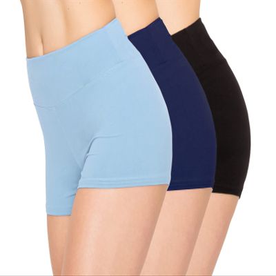 ALWAYS Women Boyshort Underwear Panties - Soft Stretch Boxer Brief Yoga Shorts 3 Pack Black SkyBlue Navy X Large