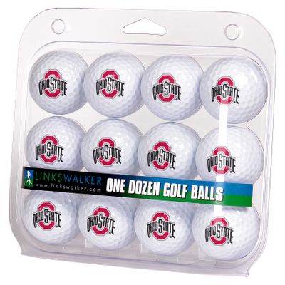 LinksWalker Ohio State Buckeyes Golf Balls Gift Pack 12 2-Piece Regulation Size Balls