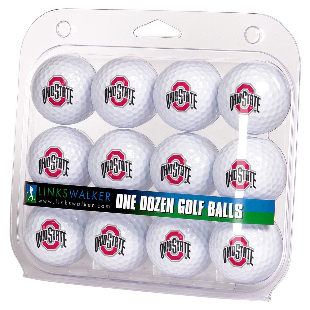 LinksWalker Ohio State Buckeyes Golf Balls Gift Pack 12 2-Piece Regulation Size Balls