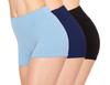 ALWAYS Women Boyshort Underwear Panties - Soft Stretch Boxer Brief Yoga Shorts 3 Pack Black SkyBlue Navy Medium view 1