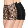 ALWAYS Women Boyshort Underwear Panties - Soft Stretch Boxer Brief Yoga Shorts 3 Pack Black Leopard Large view 1